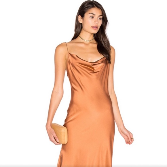 Rare LPA Bias Cut Silk Dress 73 in Bronze - Picture 8 of 10